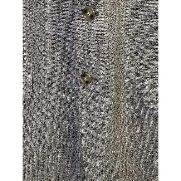 Bert Pulitzer Sport Coat Mens 44S Gray Melange 100% Pure Silk Tweed‎ Blazer